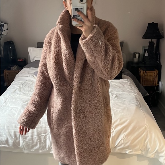 Pink Wilfred Teddy Coat - Picture 1 of 3